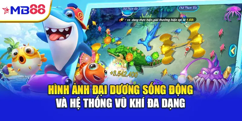 Hình ảnh đại dương sống động và hệ thống vũ khí đa dạng
